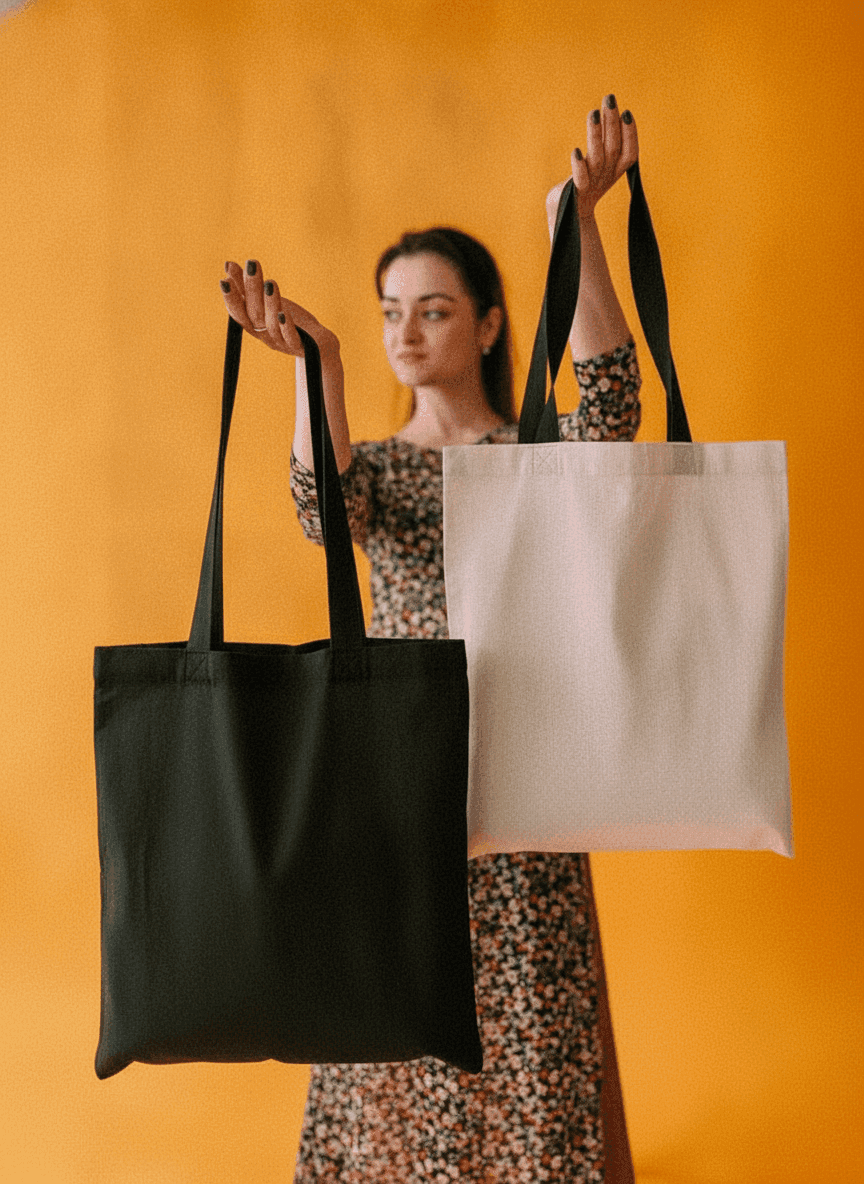 Printed Calico Tote Bag