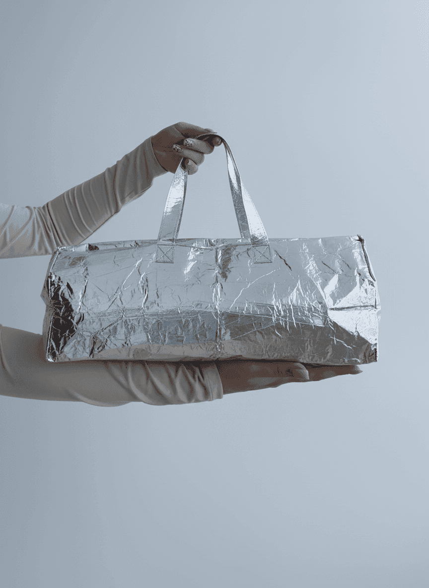 Шоппер из алюбонда с длинными ручками для промо