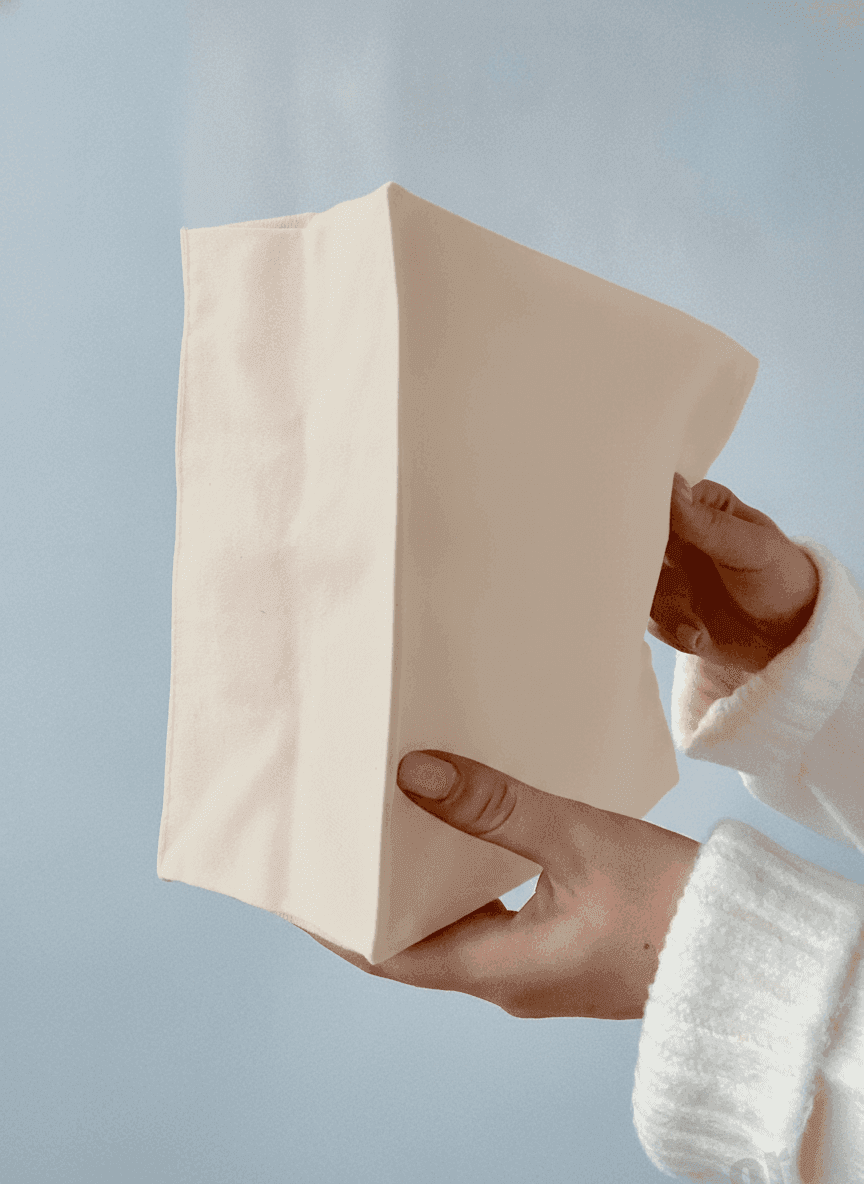 Cotton Linen-Look Tote Bag