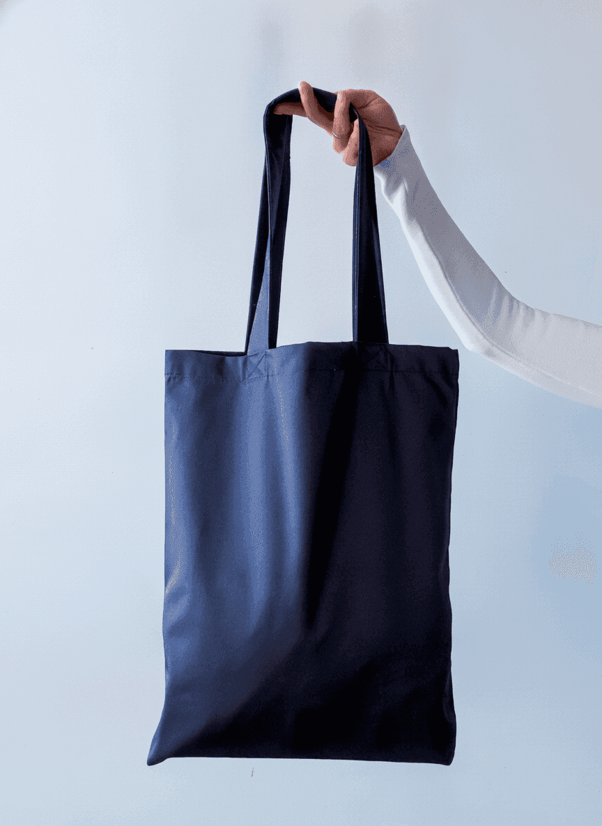 Dark Gray Twill Tote Bag