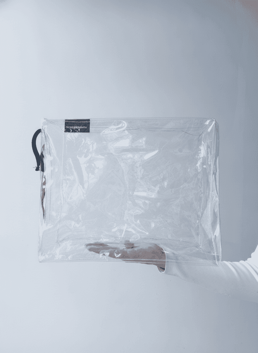 Clear PVC Zippered Makeup Bag, Waterproof