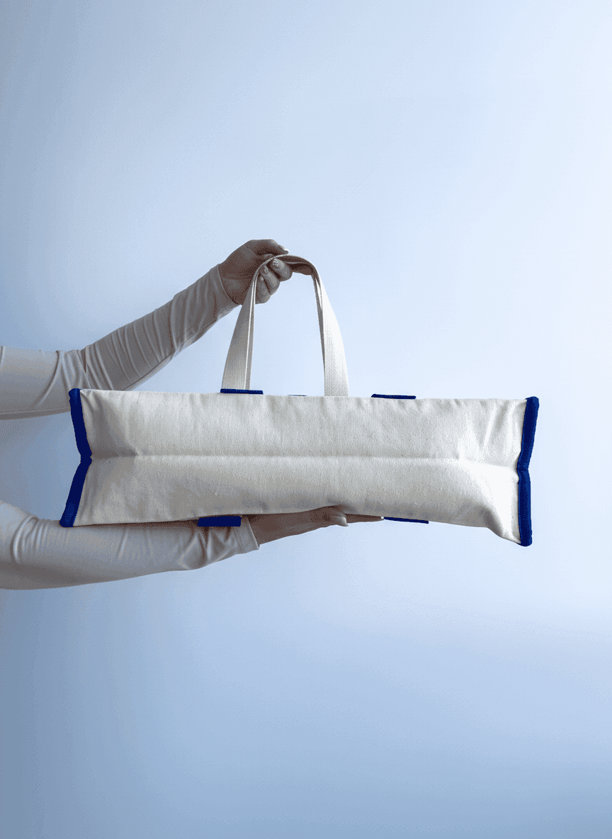 Шопер із бавовняної саржі, довгі ручки для покупок