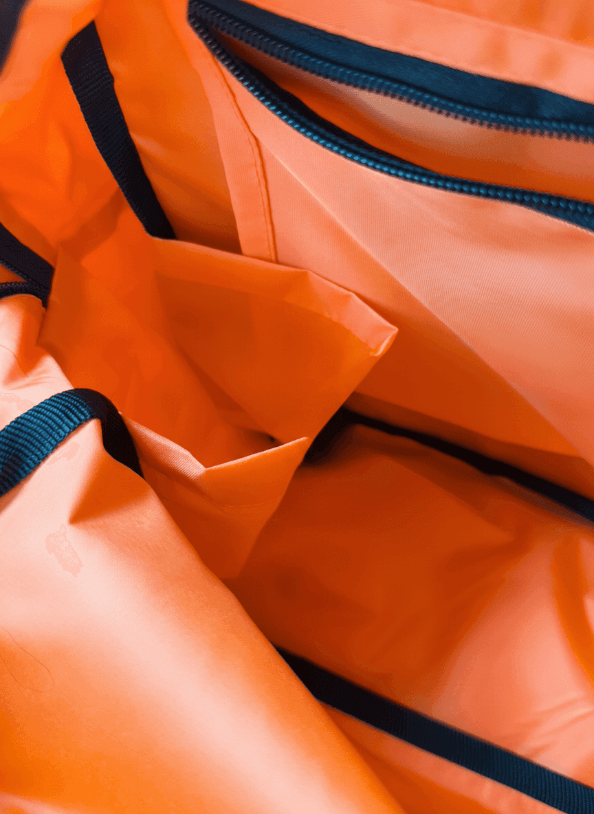 Orange Urban Backpack - Water-Repellent Raincoat Fabric