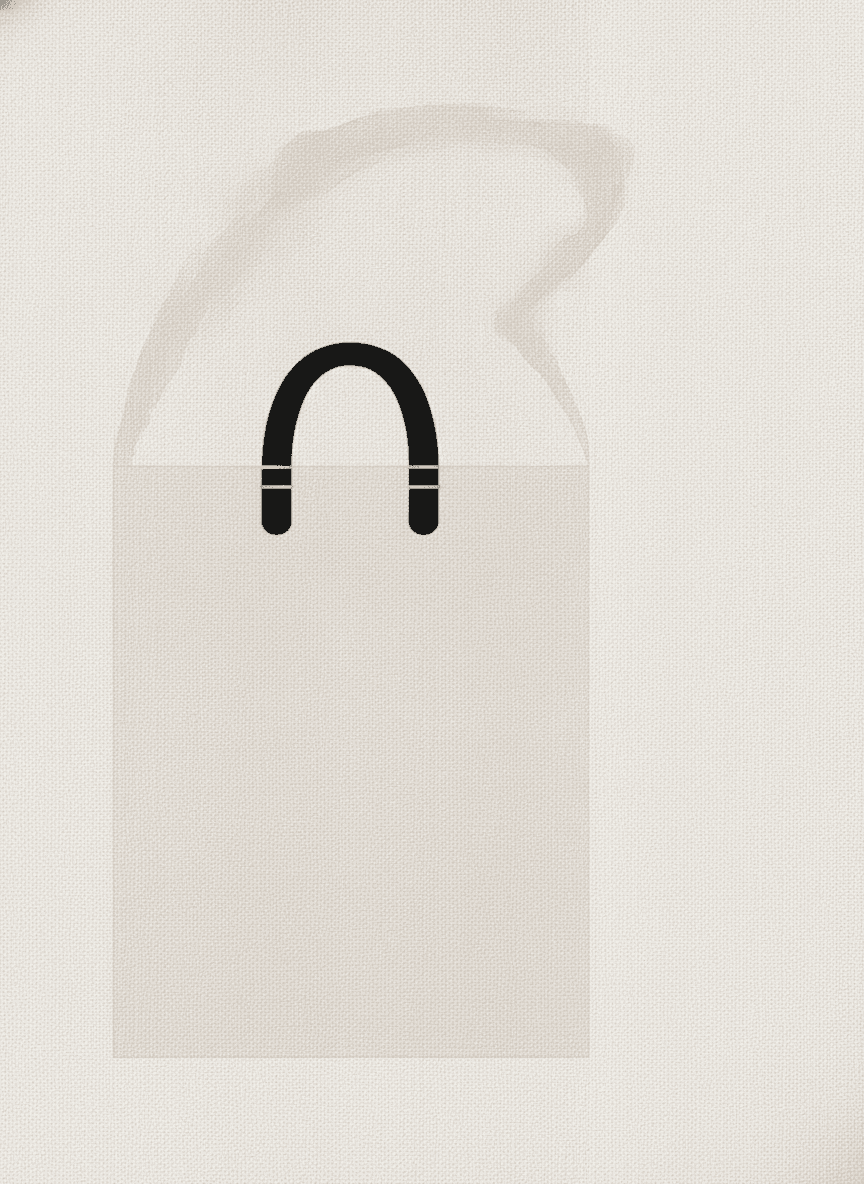 Tote Bag with Leather Handles & Crossbody Strap