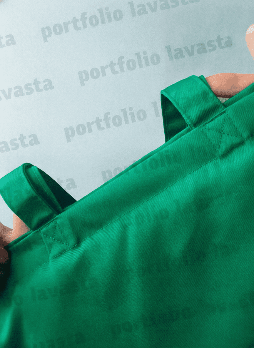 Green Heavy-Duty Polyester Tote Bag