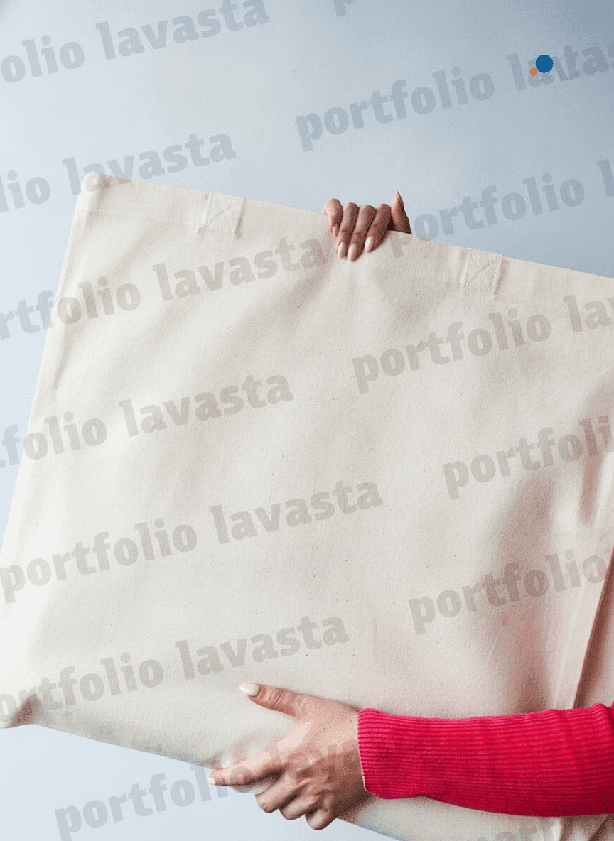 Double-Knit Cotton Tote Bag