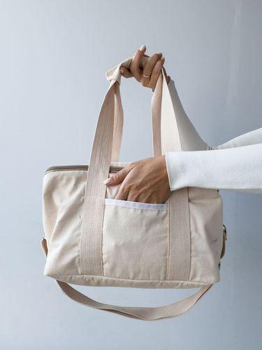 Термосумка з плащівки під сублімацію — містка ланч-сумка з ізотермічним шаром без друку, розмір: 32см х 21смх 22см