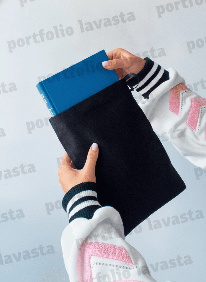 Black Calico Pouch
