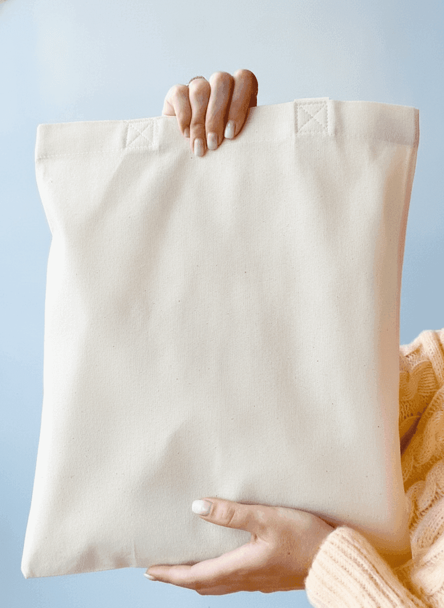 Cotton Tote Bag with Dove Print