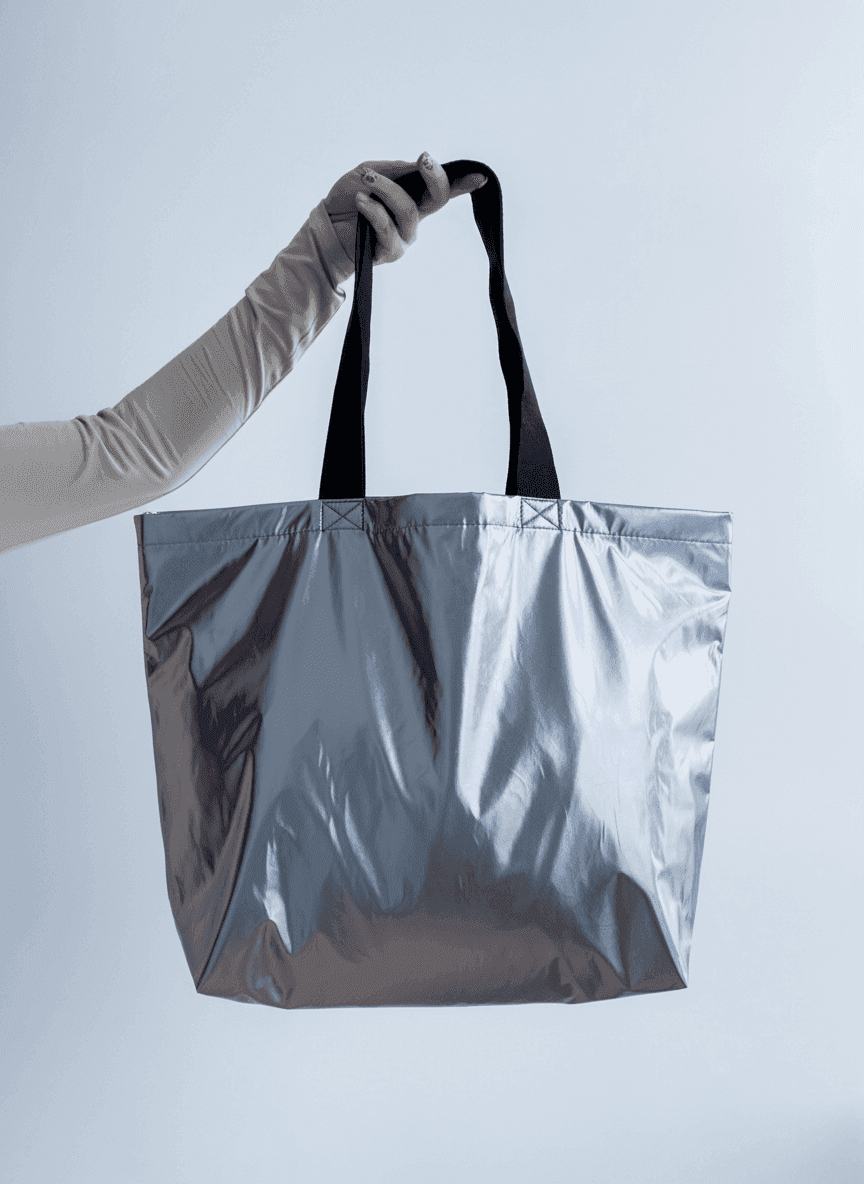 Шопер из водоотталкивающей плащевки с длинными ручками