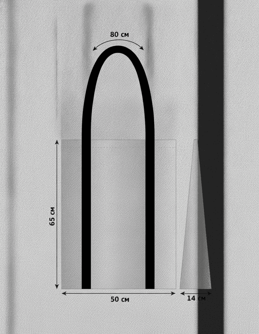 Large Silver Waterproof Tote Bag with Long Handles