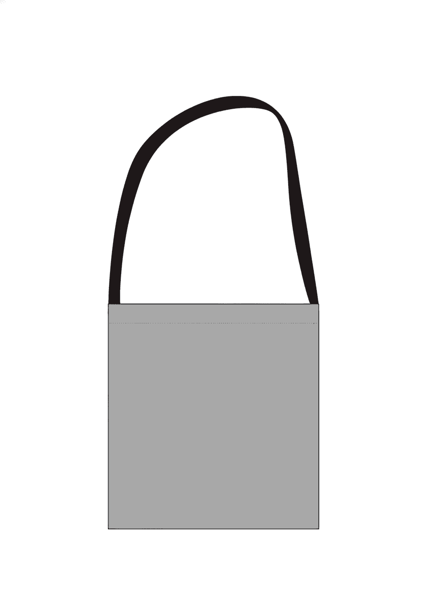 Lava Gray Tote Bag with Adjustable Strap