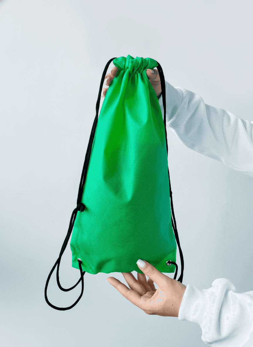 Small Long Green Spunbond Backpack