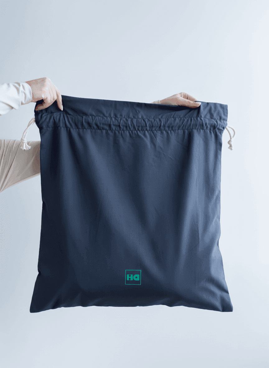 Вертикальний плаский шопер з бязі для друку