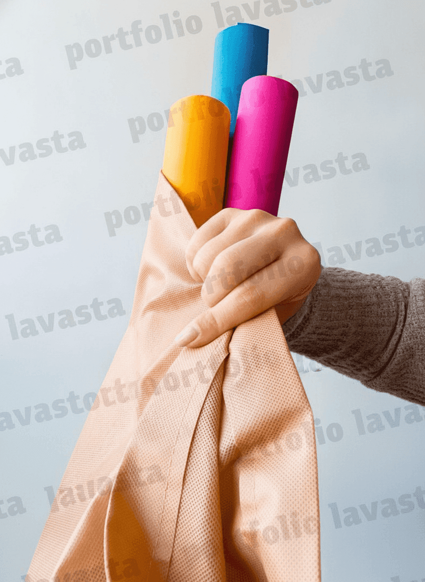 Beige Non-Woven Tote Bag with Inserts