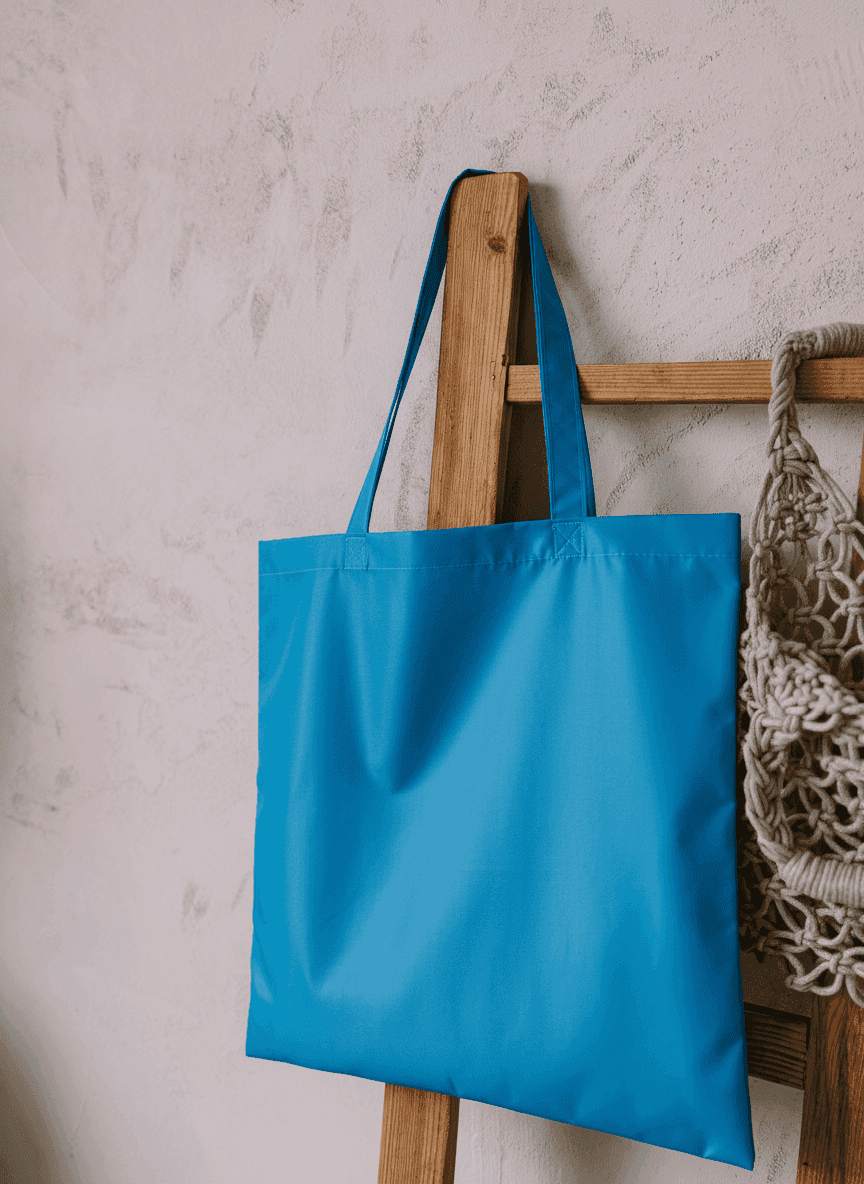 Шопер із водовідштовхувальної плащівки Фортуна з плечовими ручками — міцний багаторазовий аксесуар для покупок і щоденного використання без друку розмір: 41см х 39см