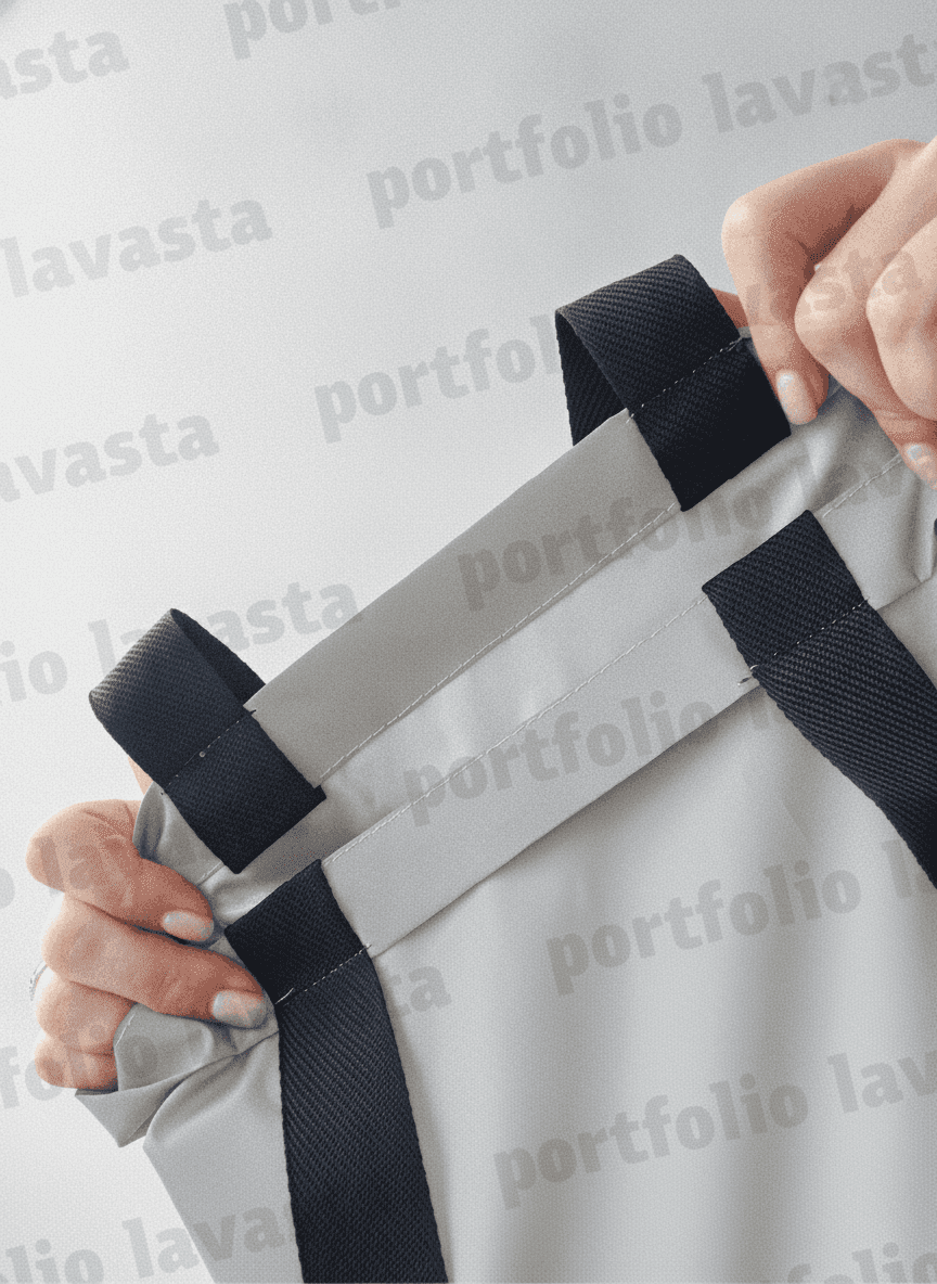 Gray Reflective Tote Bag
