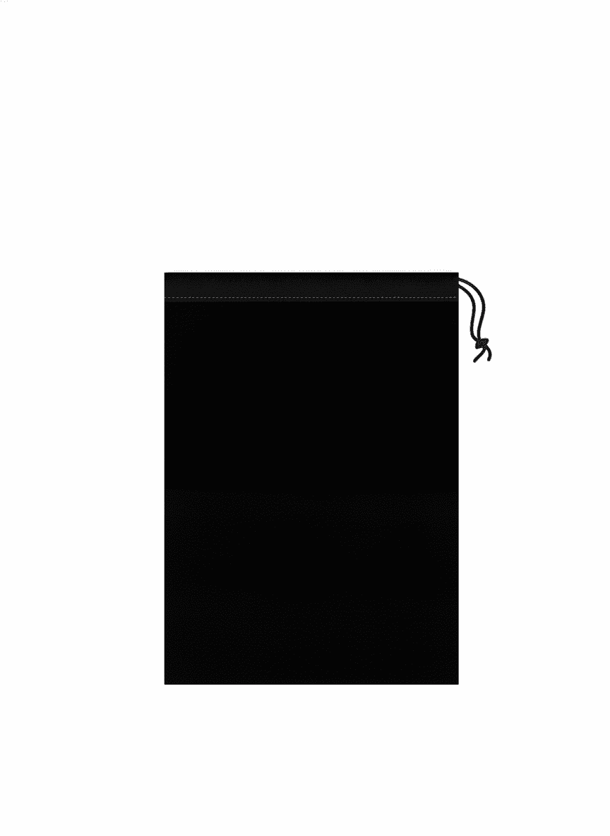 Black Satin Drawstring Pouch