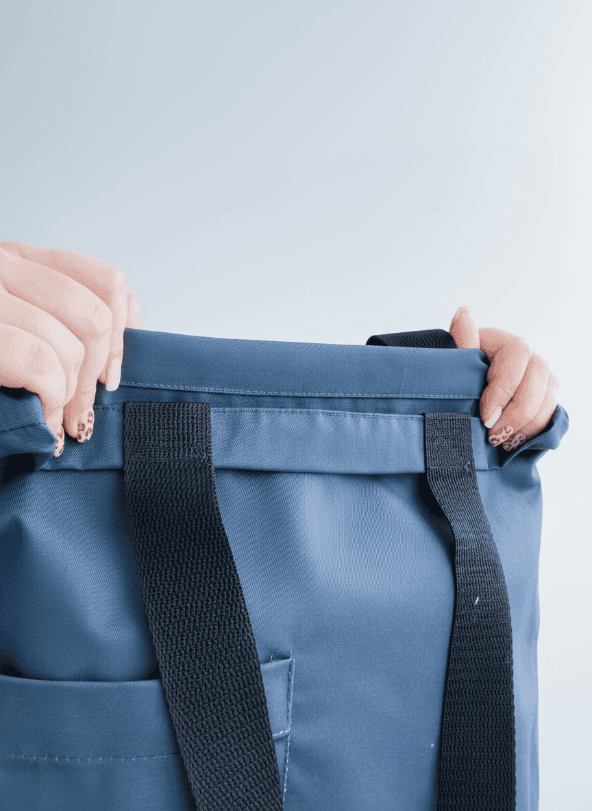 Шоппер из бавовняной саржи с черными ручками для покупок