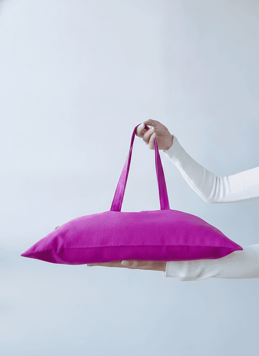 Pink Square Tote Bag
