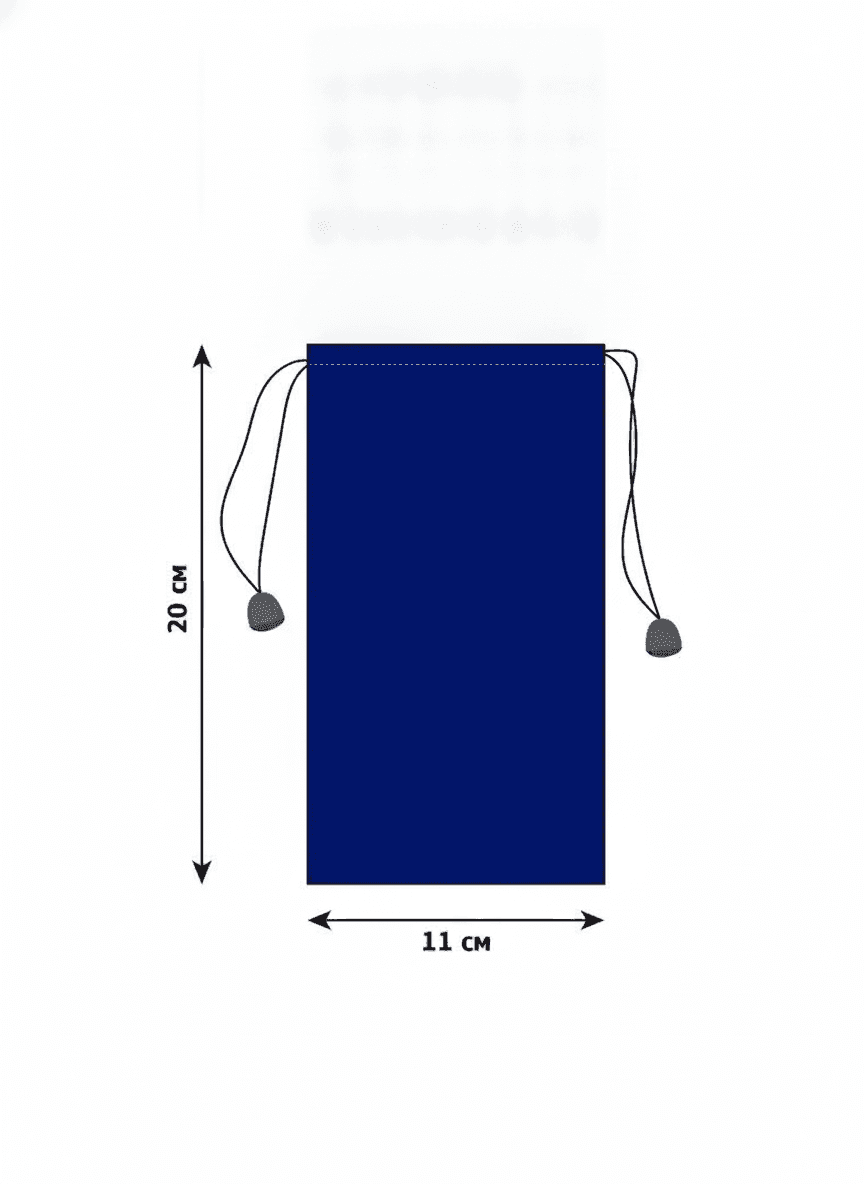 Blue Velour Pouch