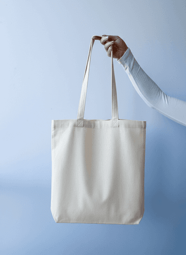Шопер з бавовняної саржі з подовженими плечовими ручками — стильний еко-тоут для покупок і щоденного використання без друку розмір: 38см х 42см