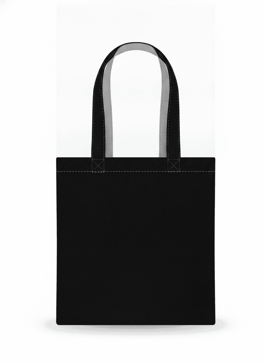 Black Heavy Cotton Tote Bag