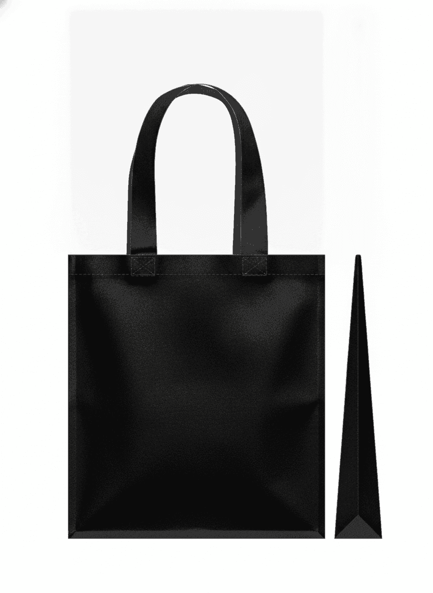 Black Satin Tote Bag