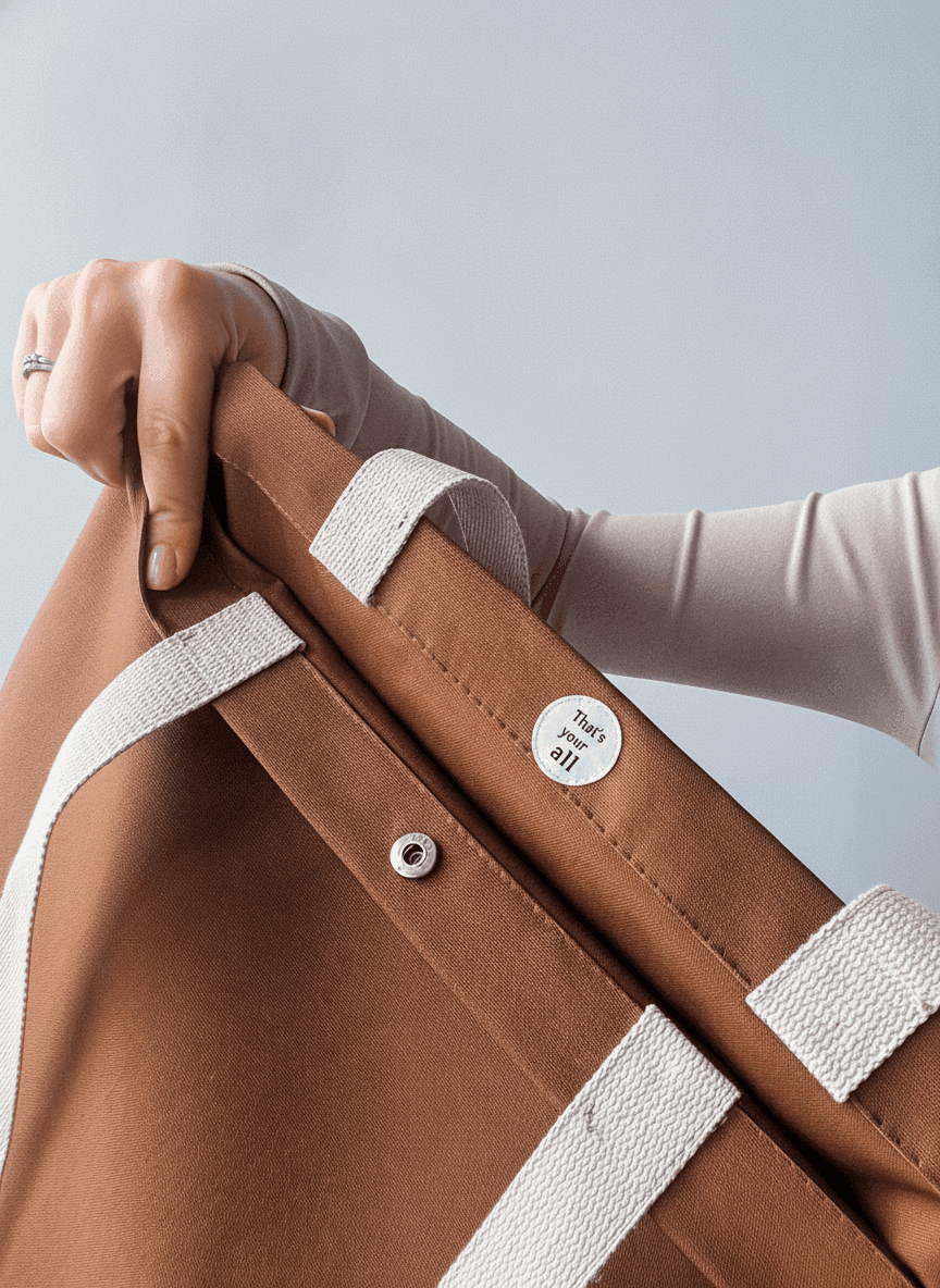 Eco-Friendly Tote Bag with Snap Closure