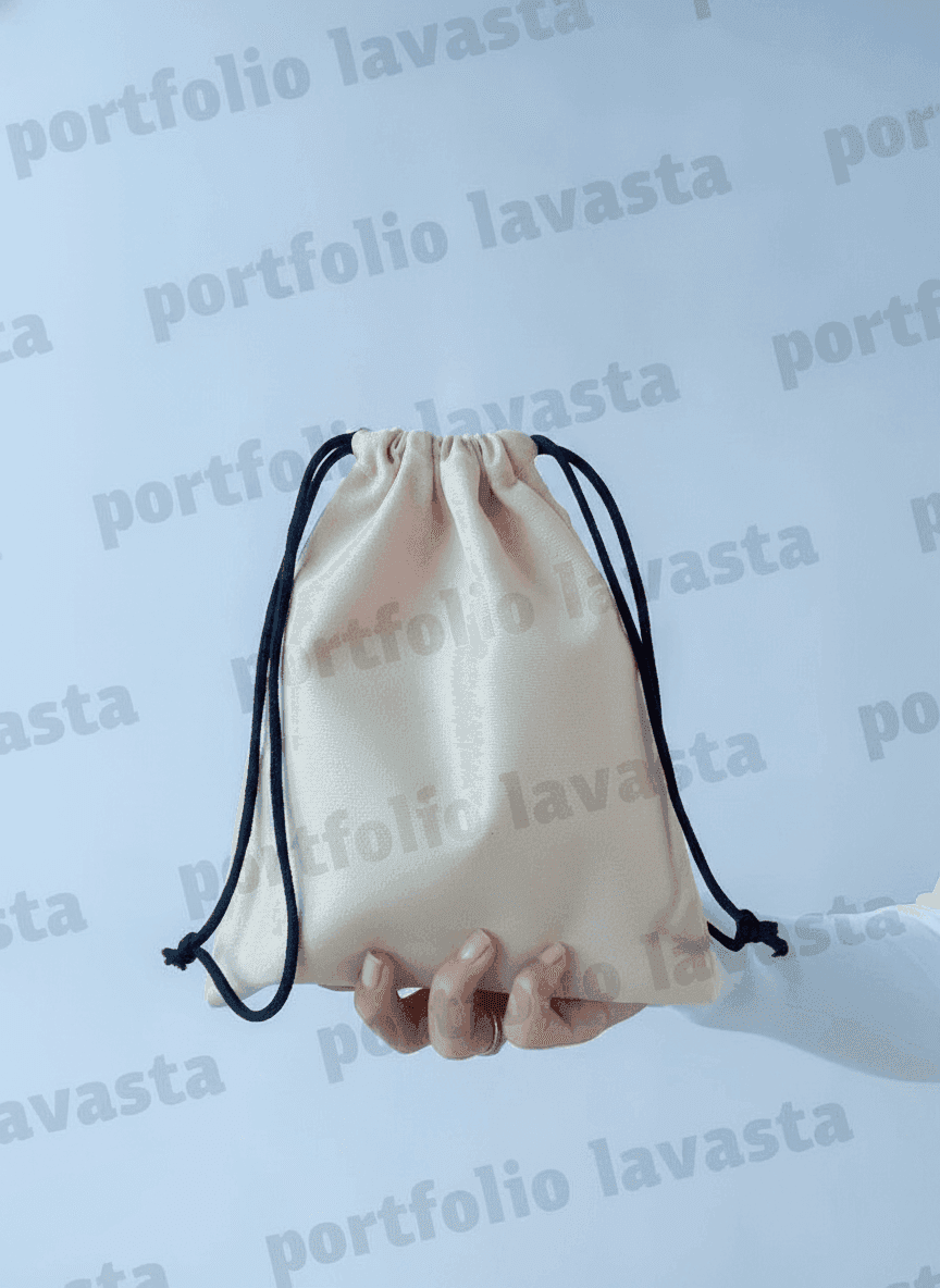 Multicolor Semi-Panama Drawstring Pouches