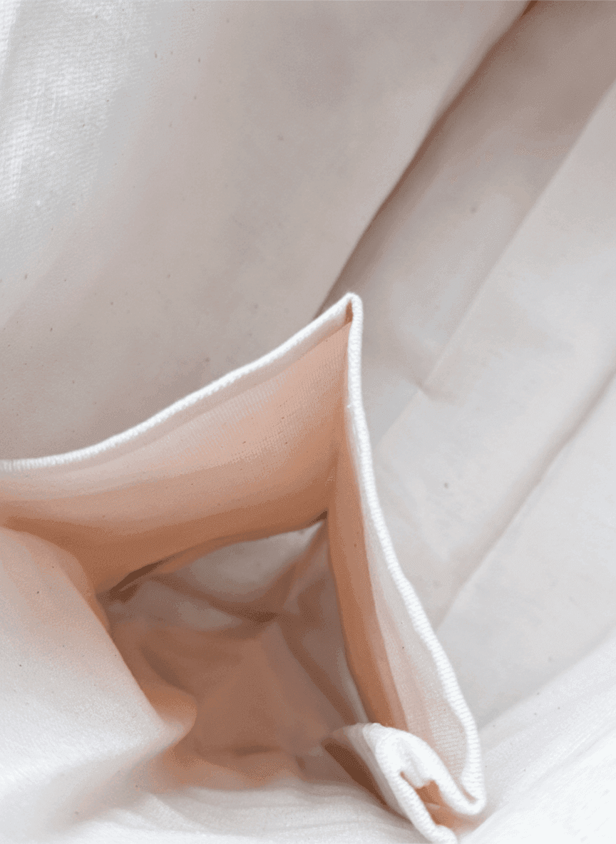 Roomy Two-Ply Cotton Tote with Inner Pocket
