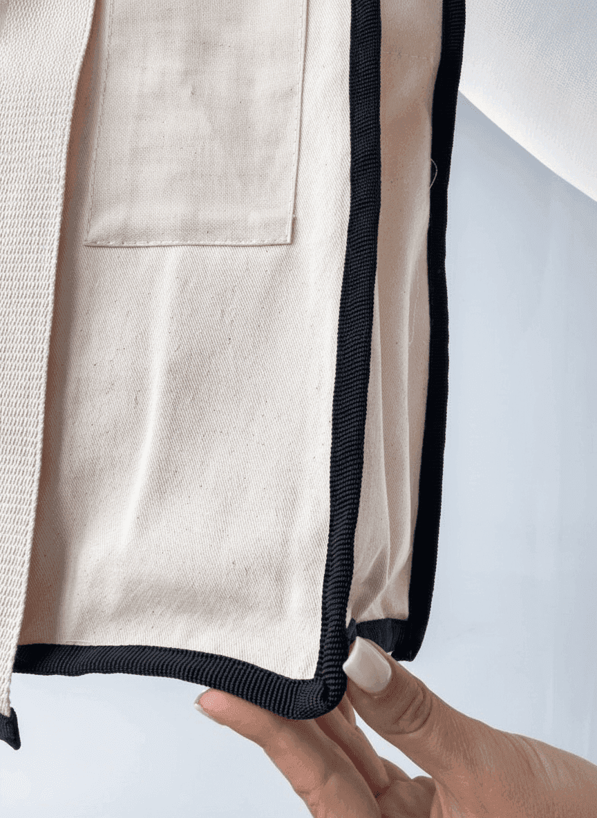 Twill Tote Bag with Interior & Exterior Pockets