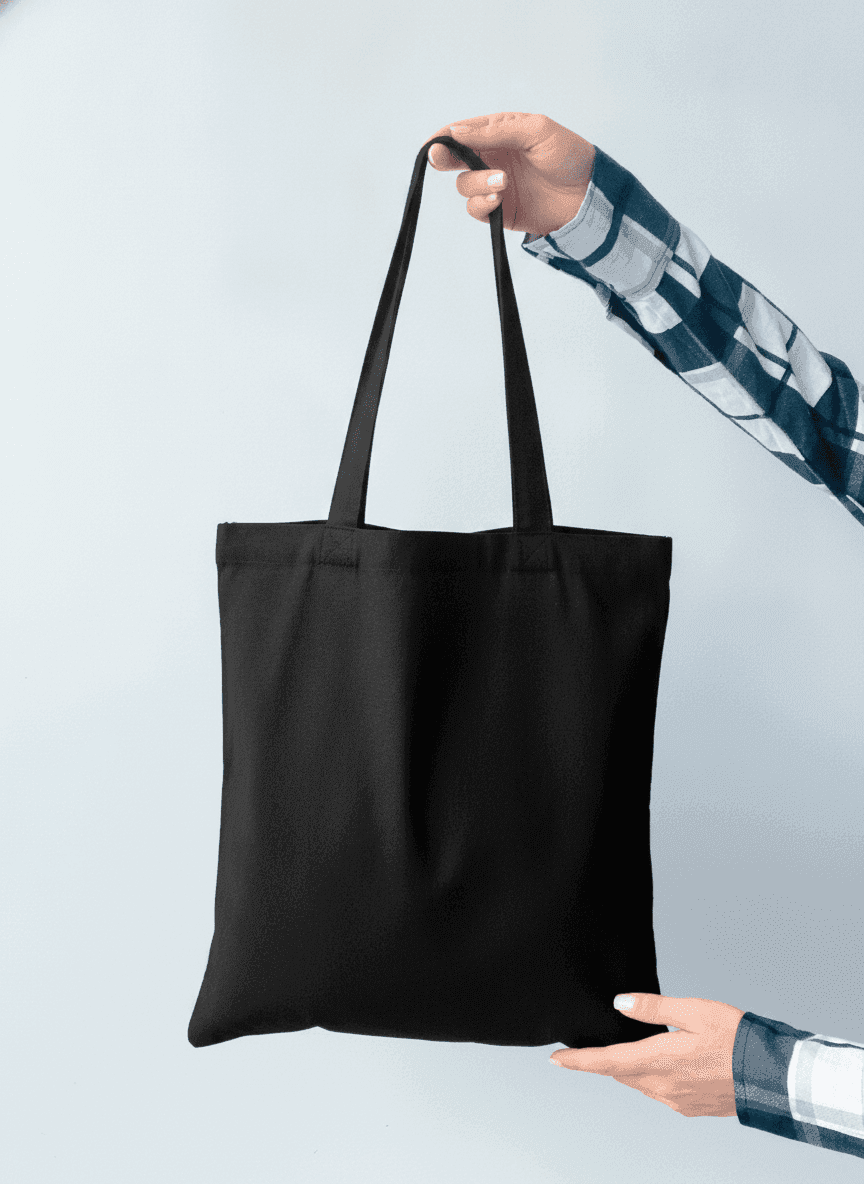 Black Calico Tote Bag Stand With Ukraine