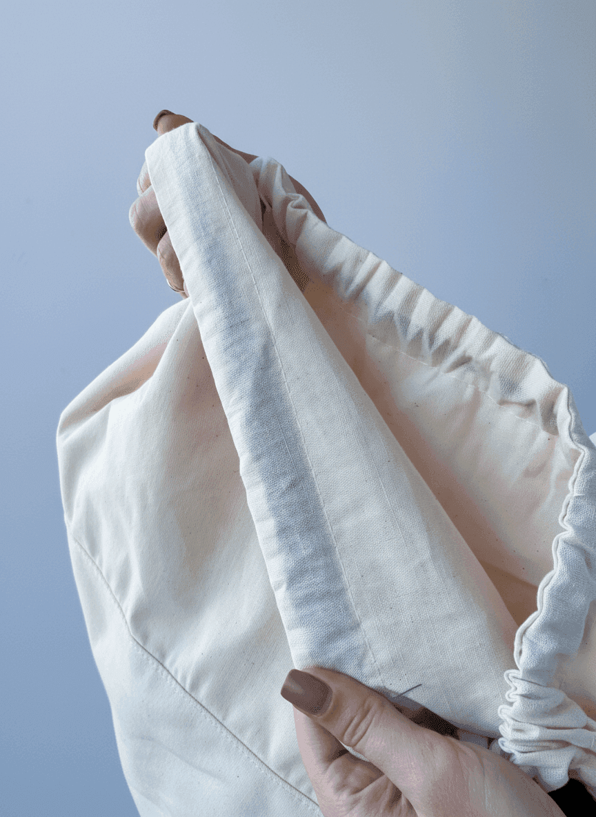 Шопер из фильтрканваса плотностью 490 г/м2 с классическими пришитыми ручками для ношения на плече — прочный эко-тоут для покупок и повседневного использования без печати размер: 50см х 30см х 17см