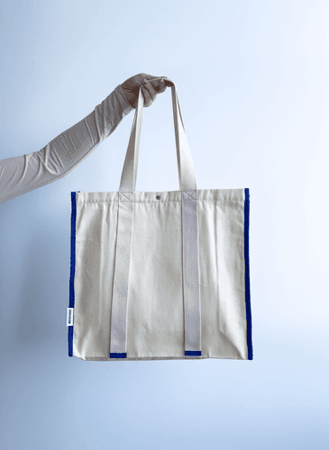 Шопер із бавовняної саржі, довгі ручки для покупок