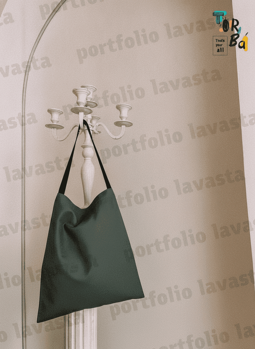 Lava Gray Tote Bag with Adjustable Strap