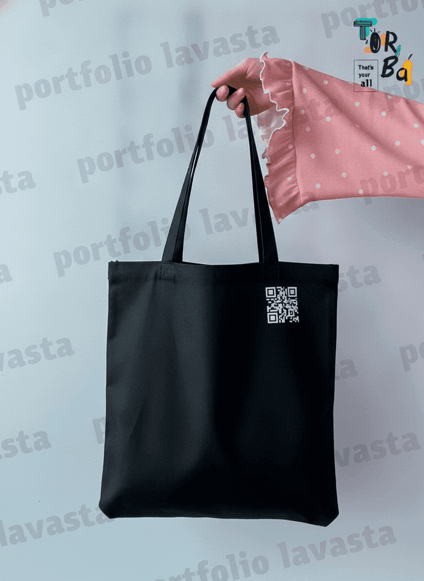 Spacious Twill Tote Bag