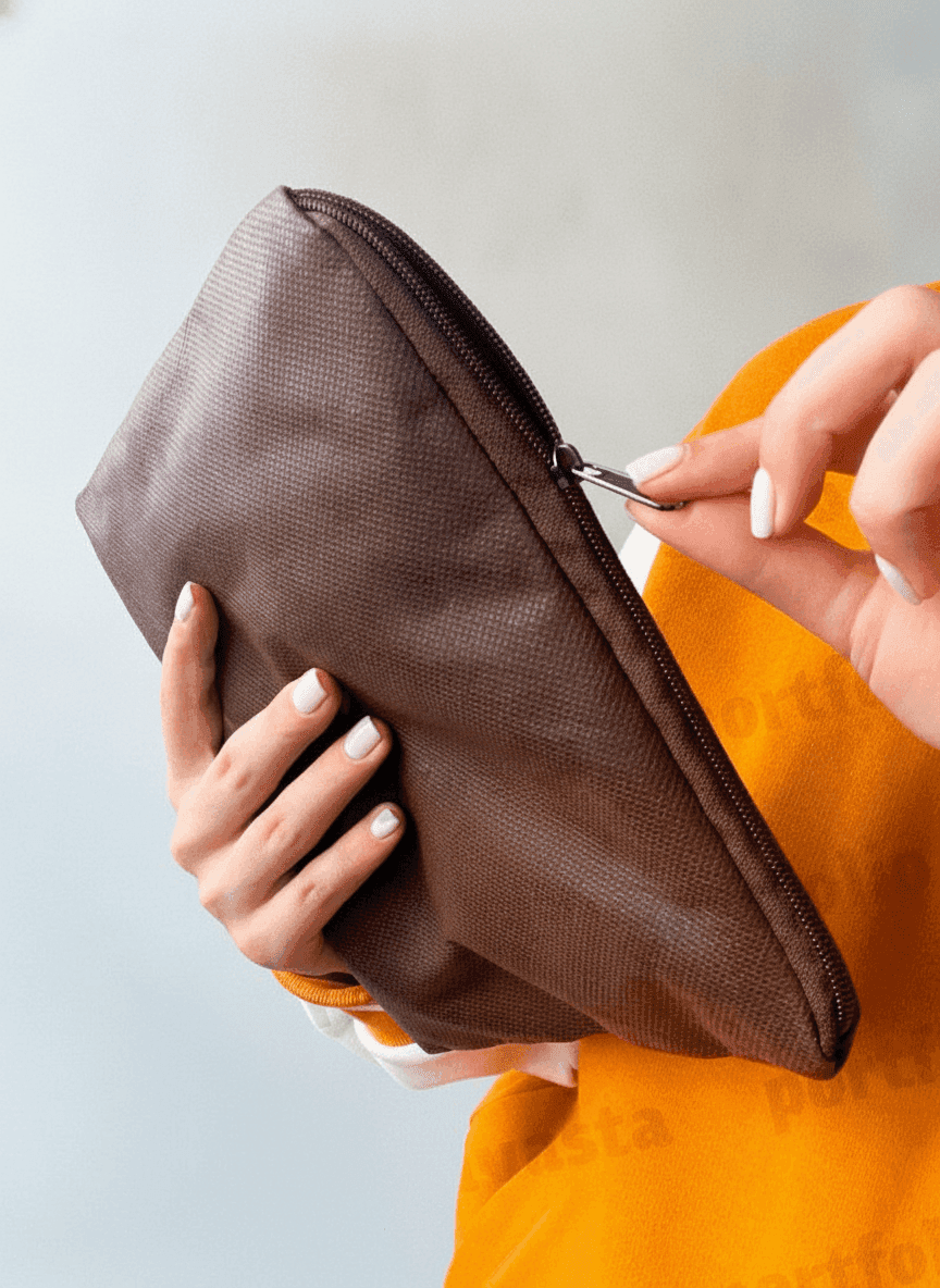 Nonwoven Zippered Makeup Bag