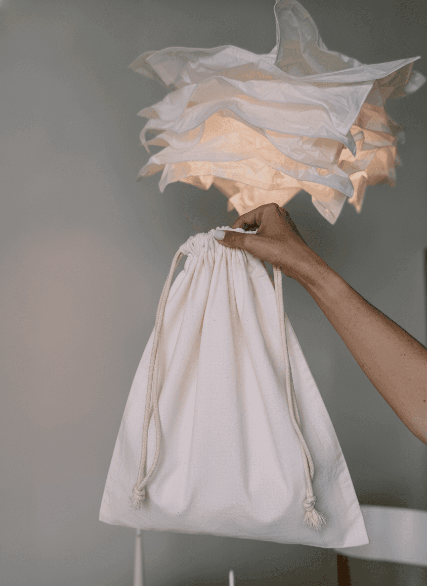 Natural Cotton Drawstring Backpack