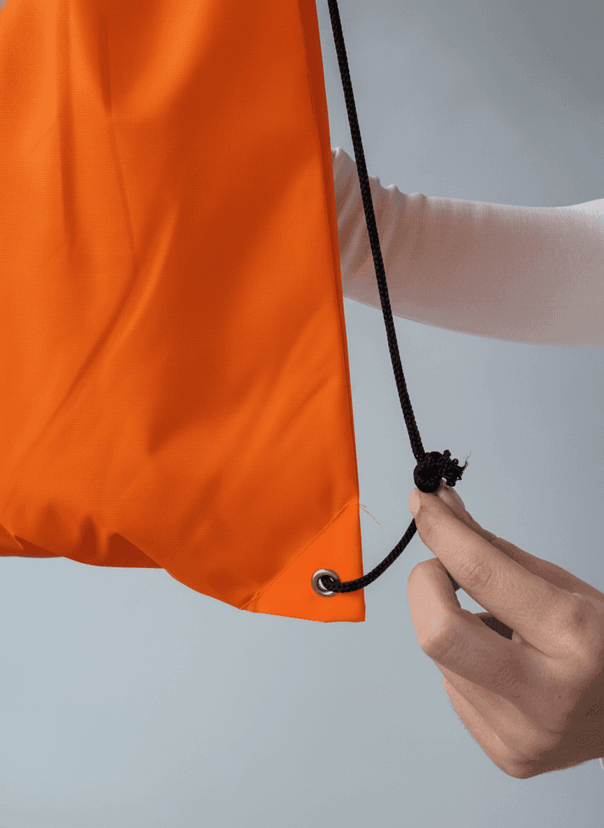 Water-Repellent Raincoat Fabric Drawstring Backpack