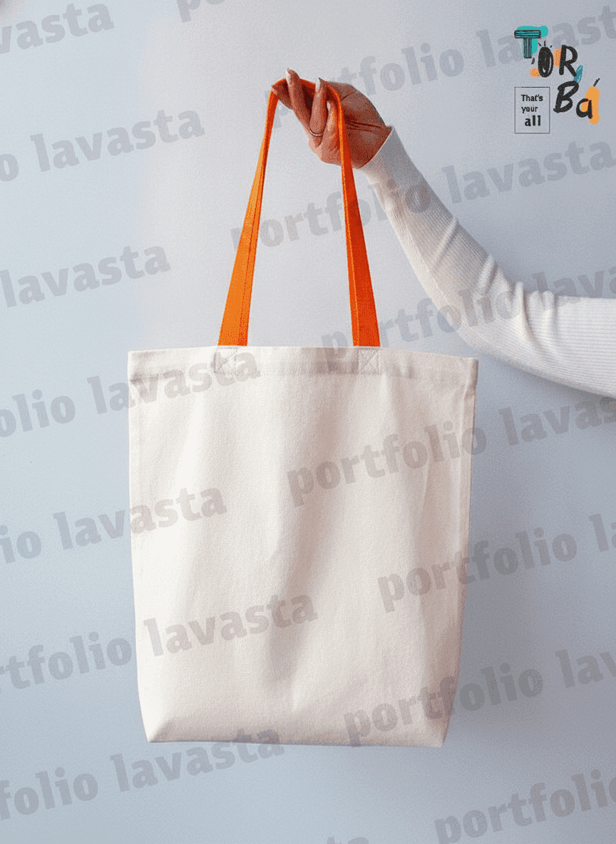 Eco Twill Tote Bag with Exterior Pocket