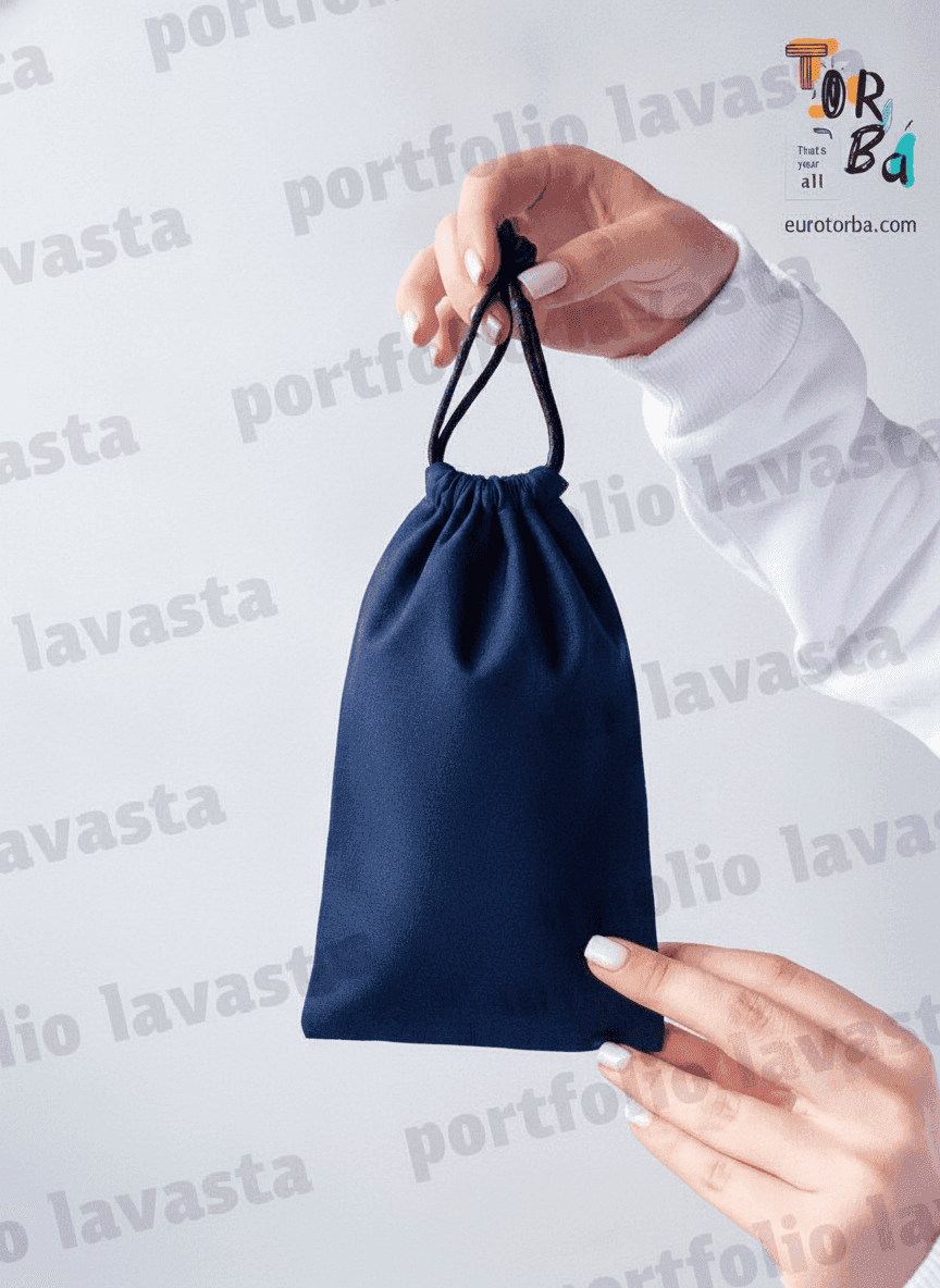 Blue Velour Pouch