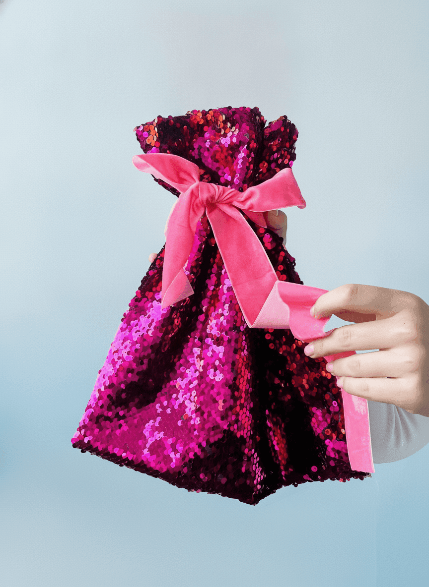 Pink Sequin Pouch