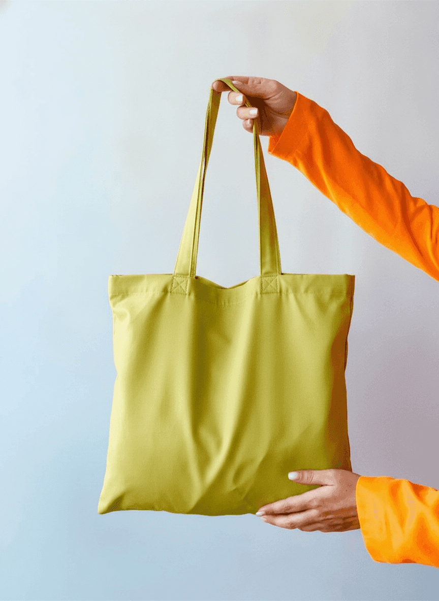 Sturdy Lime Green Square Tote Bag