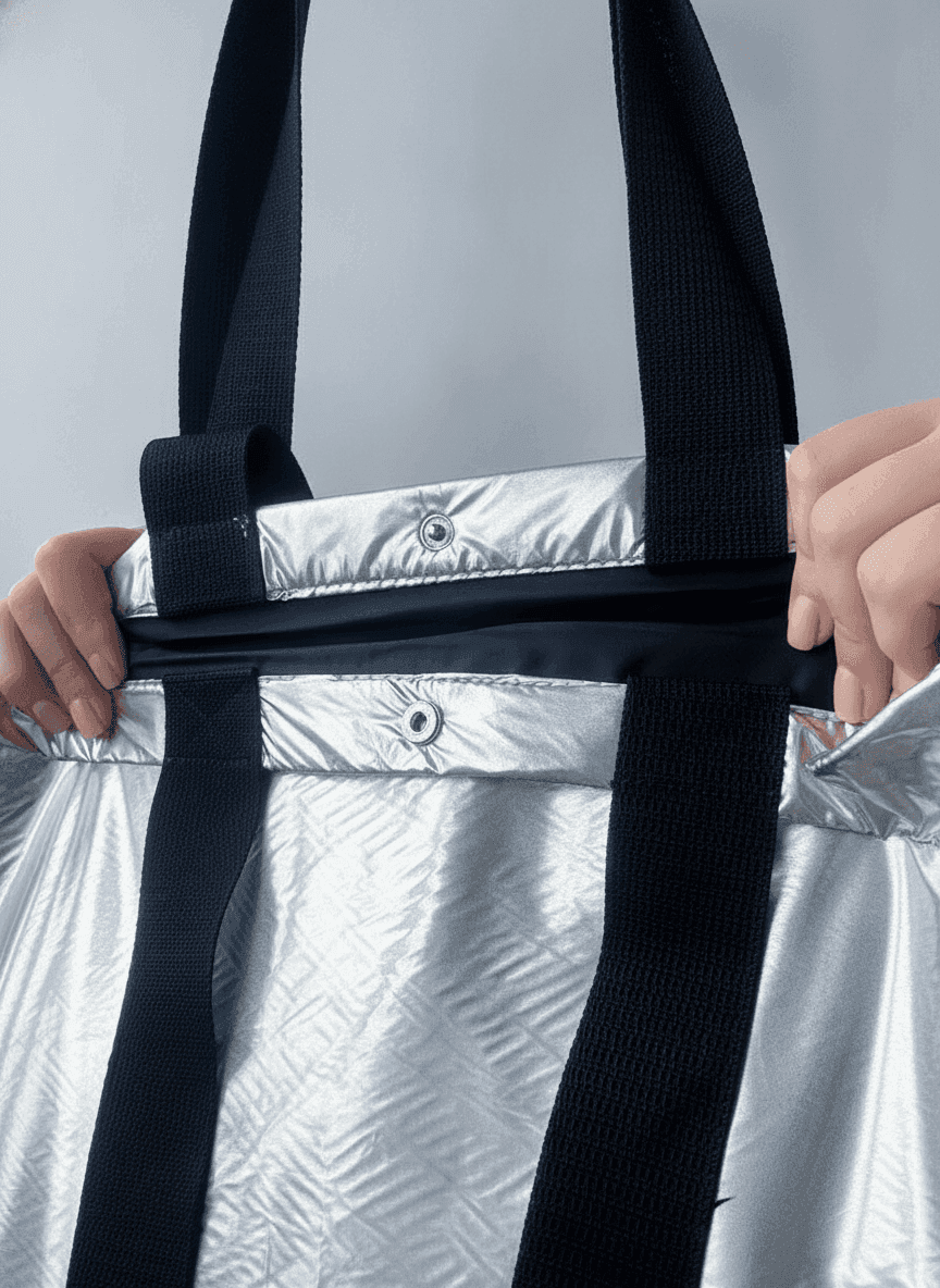 Silver Metallic Eco-Friendly Tote Bag