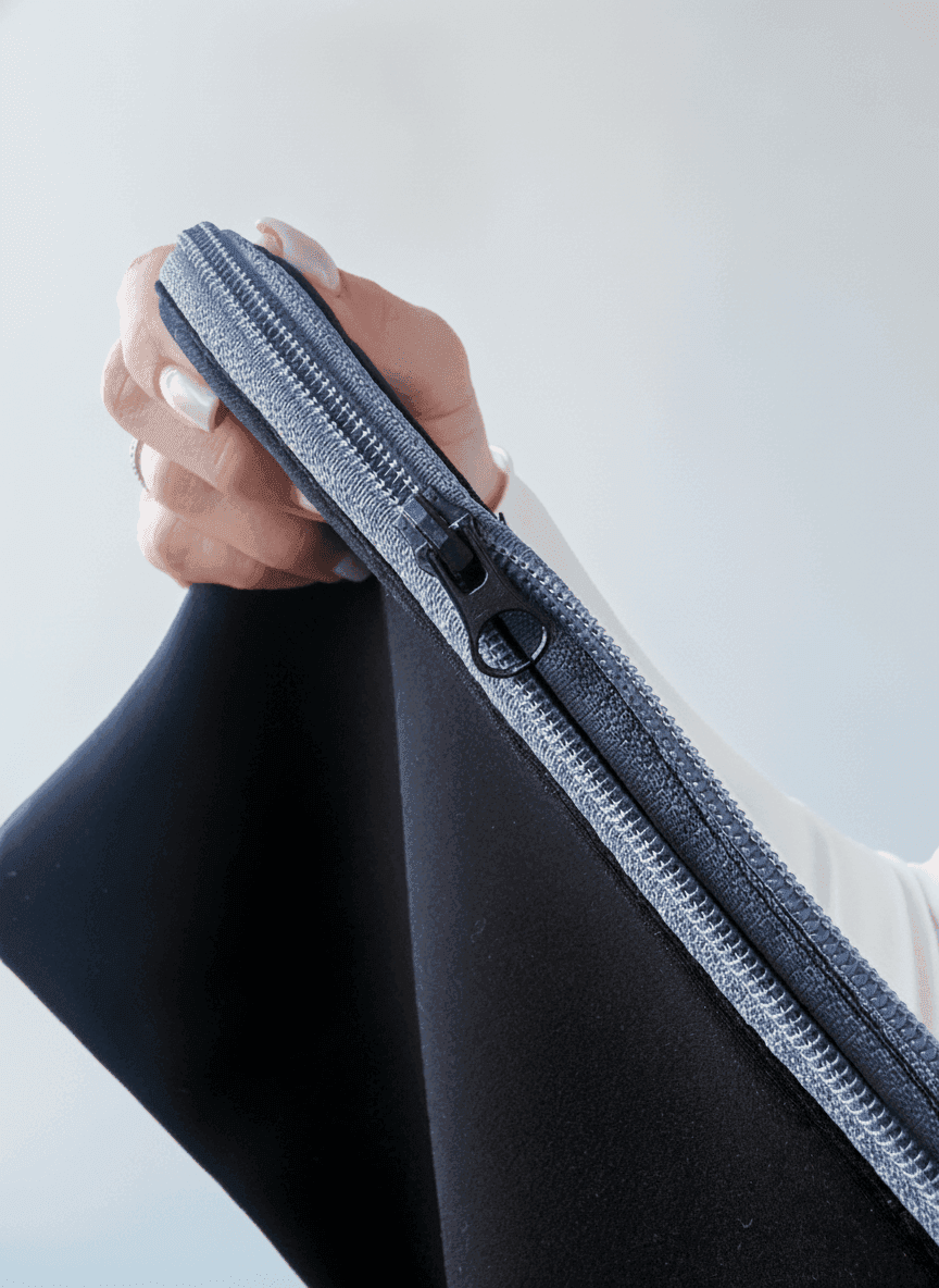 Black Soft Neoprene Cosmetic Pouch
