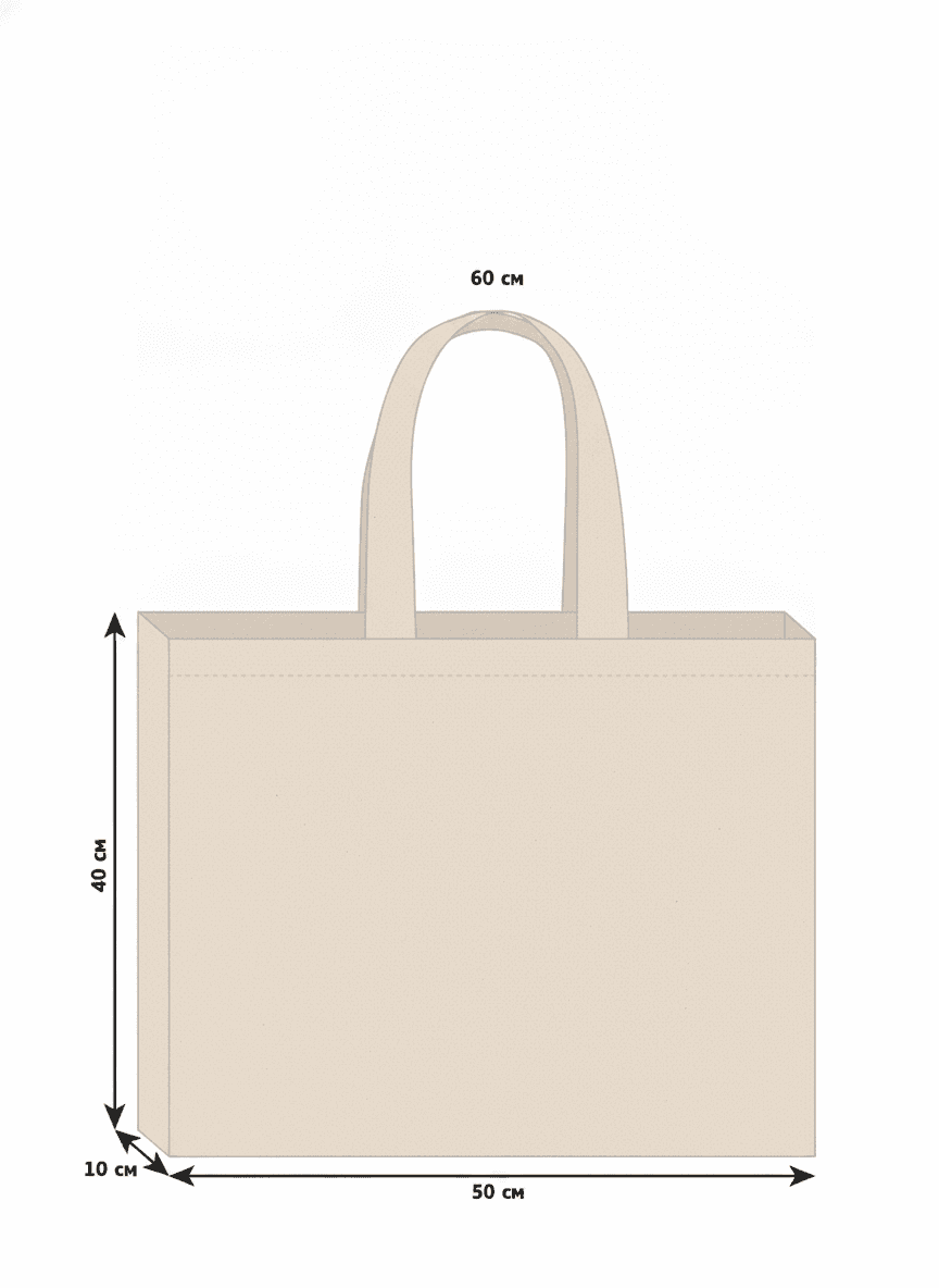 Beige Non-Woven Tote Bag with Inserts