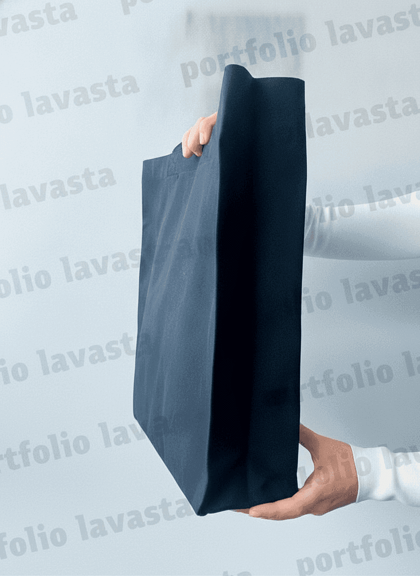 Lavasta Tote Bag with Panels & Sewn-On Handles