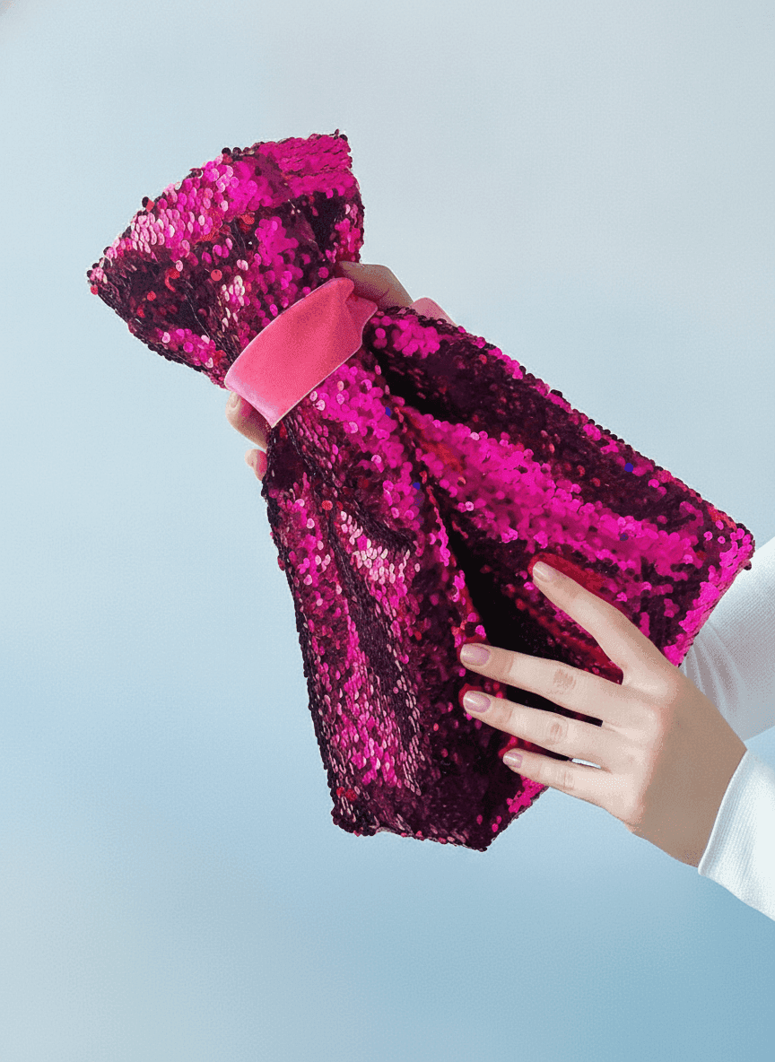 Pink Sequin Pouch