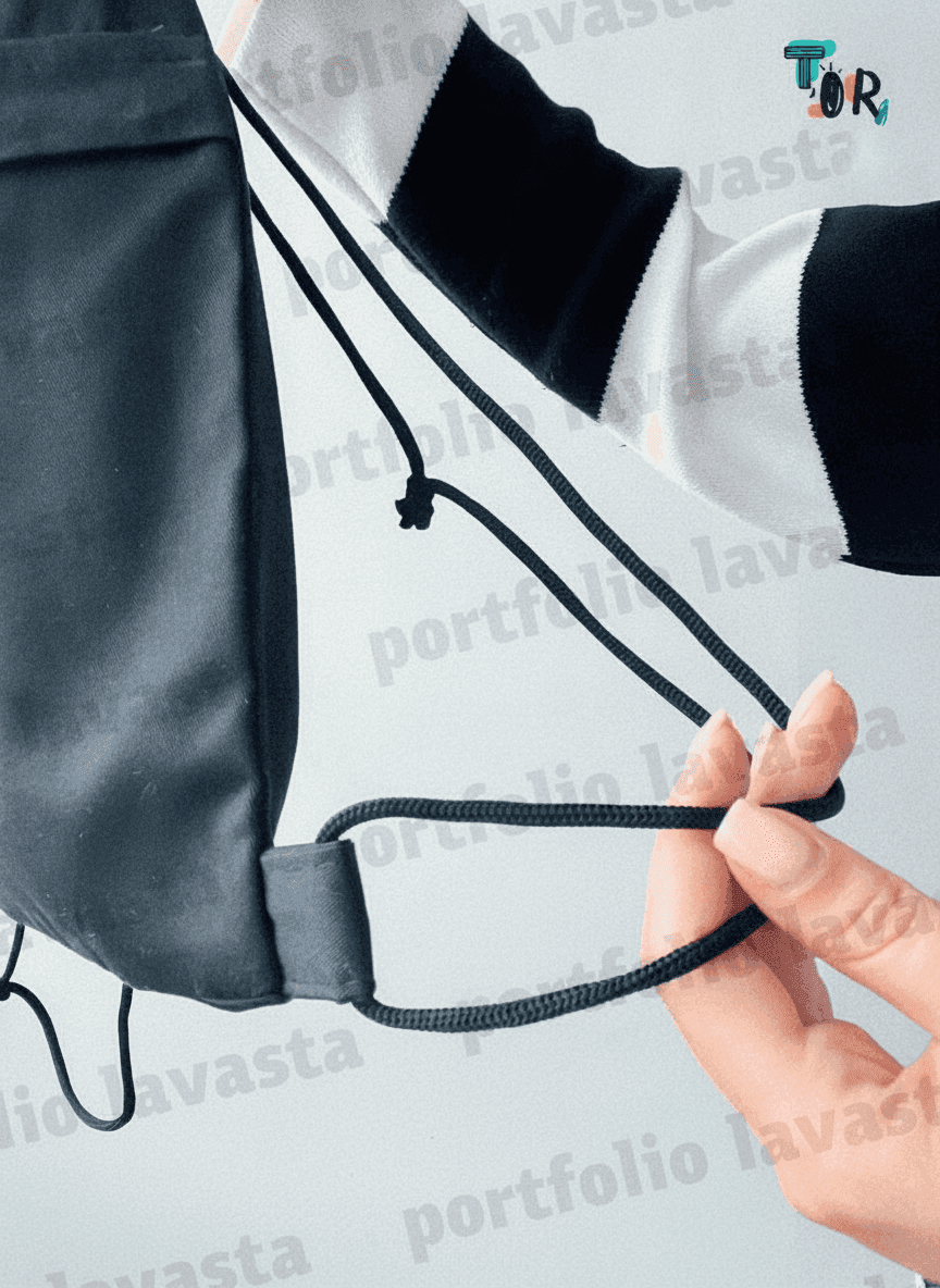 Cotton backpack with zip pocket